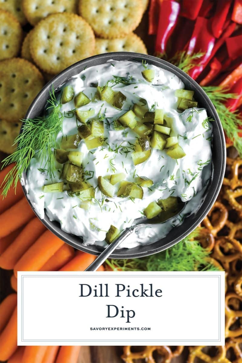 dill pickle dip with fresh veggies