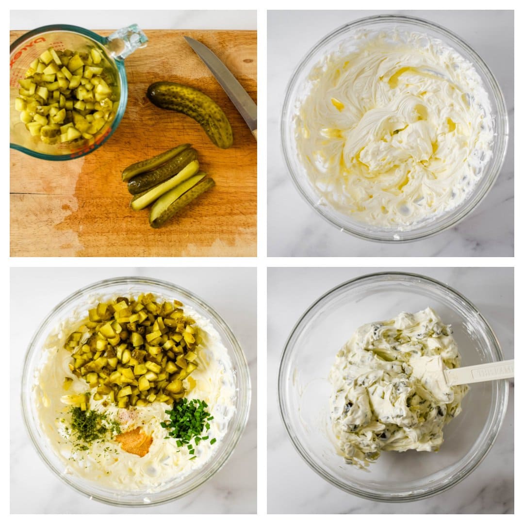 step by step pics of how to make dill pickle dip 