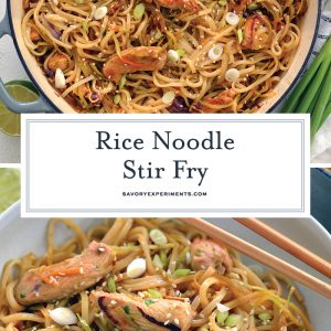 rice noodle stir fry for pinterest