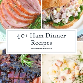 collage of ham dinner ideas