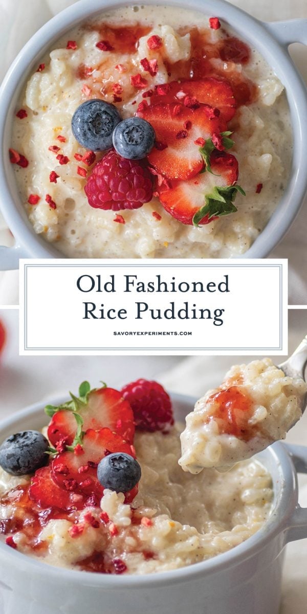 long image of rice pudding recipe for pinterest 