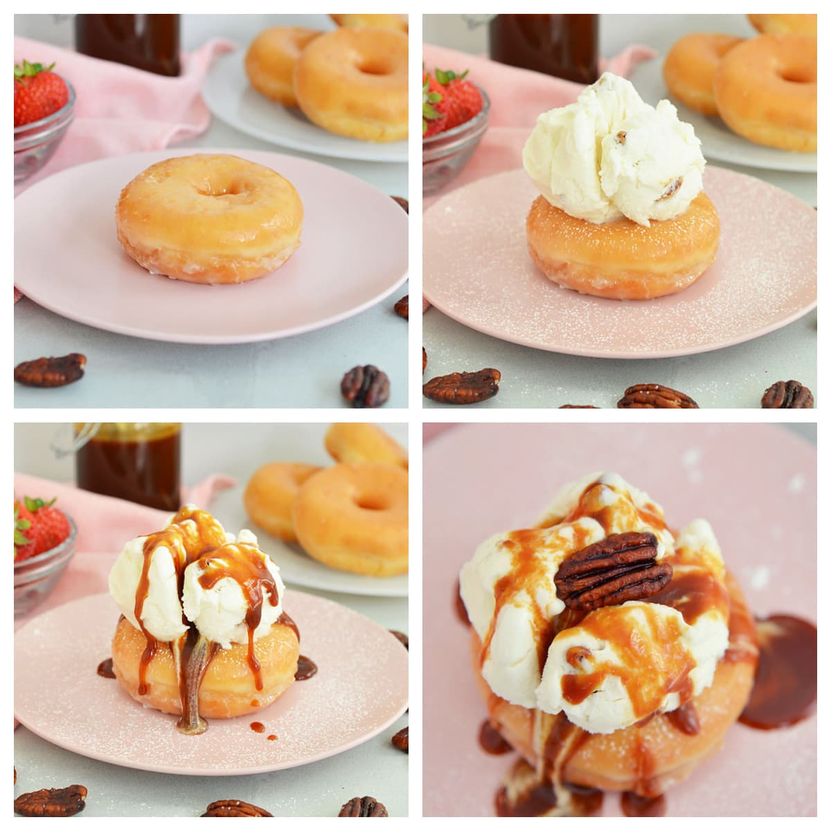 how to make an ice cream donut sundae 