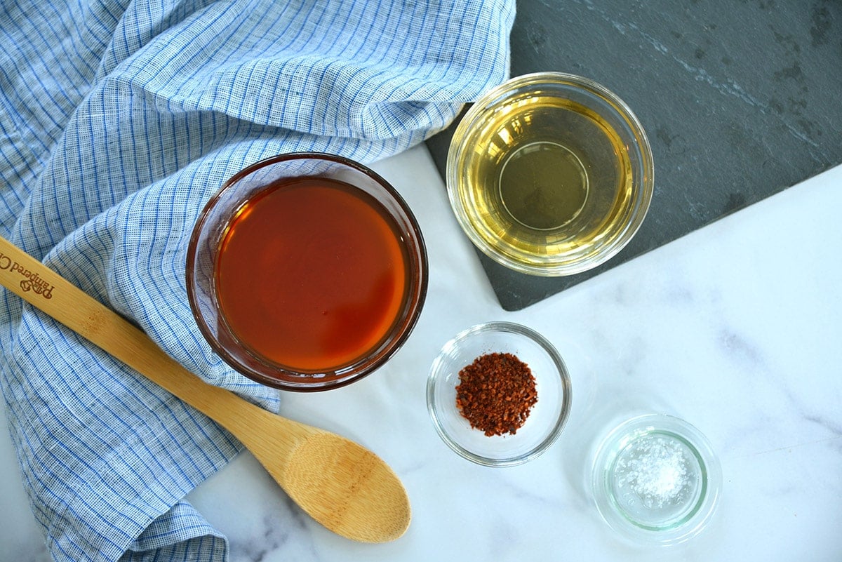 ingredients for homemade hot honey 