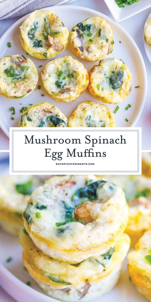 Mushroom Spinach Egg Muffins VIDEO Freezeable Breakfast Meal Prep