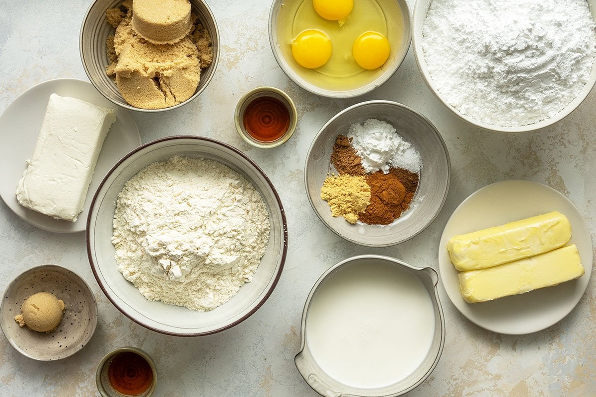 ingredients for spice cake 