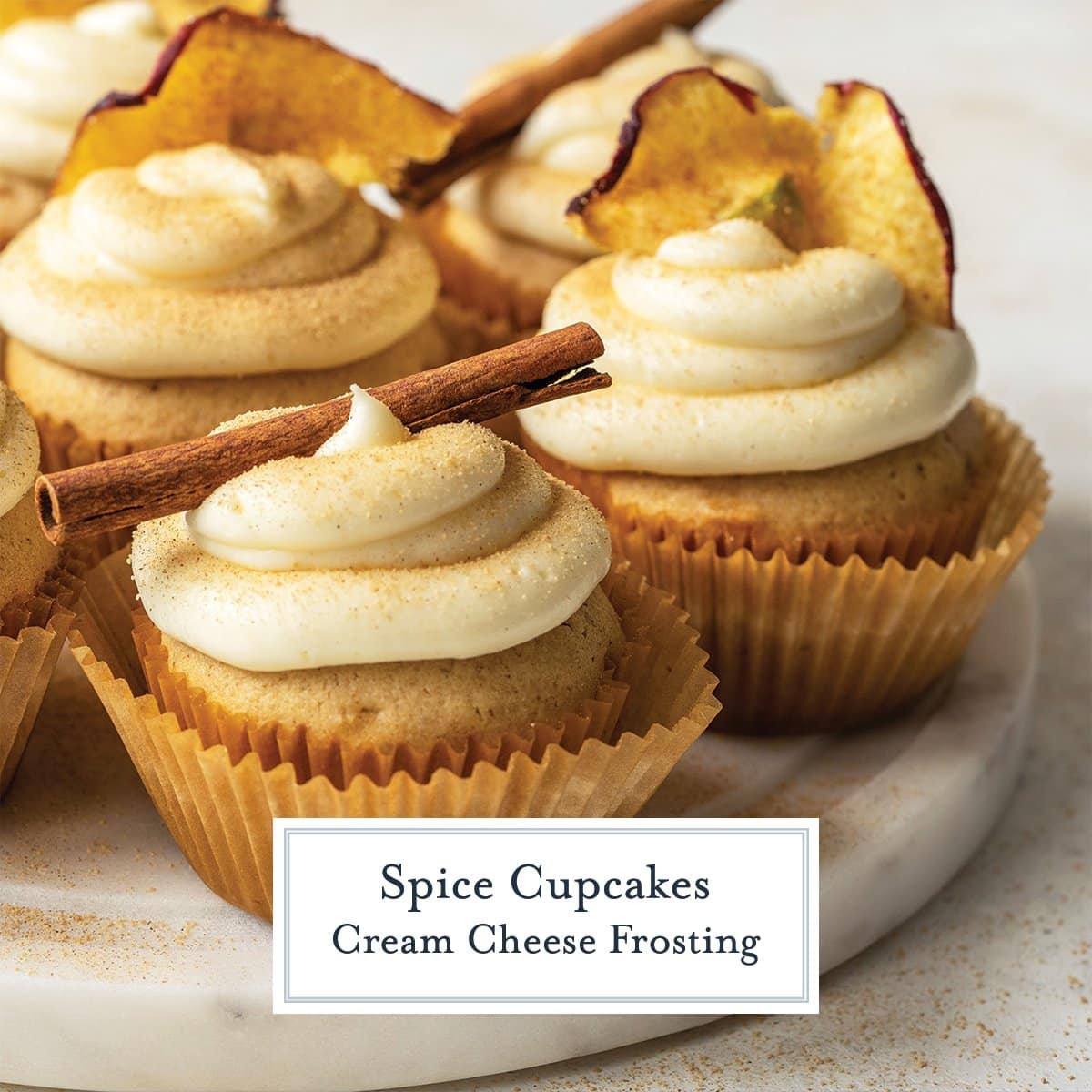 close up of spice cakes with cinnamon sticks 