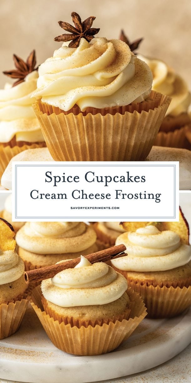 Homemade Spice Cupcakes w/ Cream Cheese Frosting
