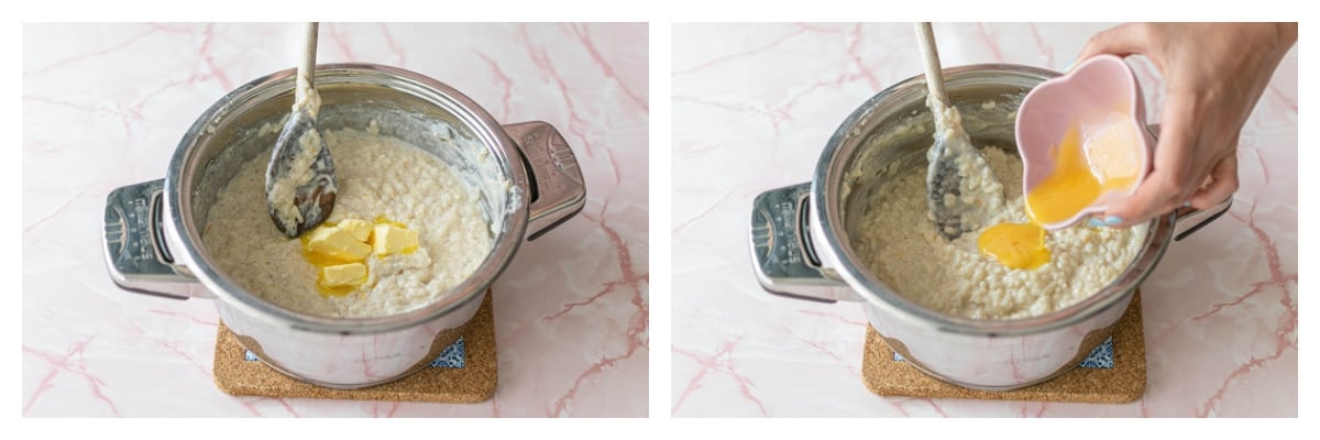 step-by-step images for how to make rice pudding 