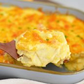 spatula with au gratin potatoes