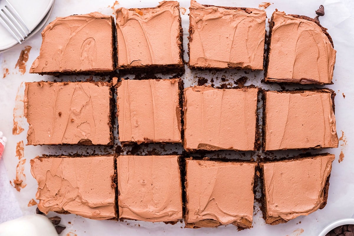 brownies cut into squares 