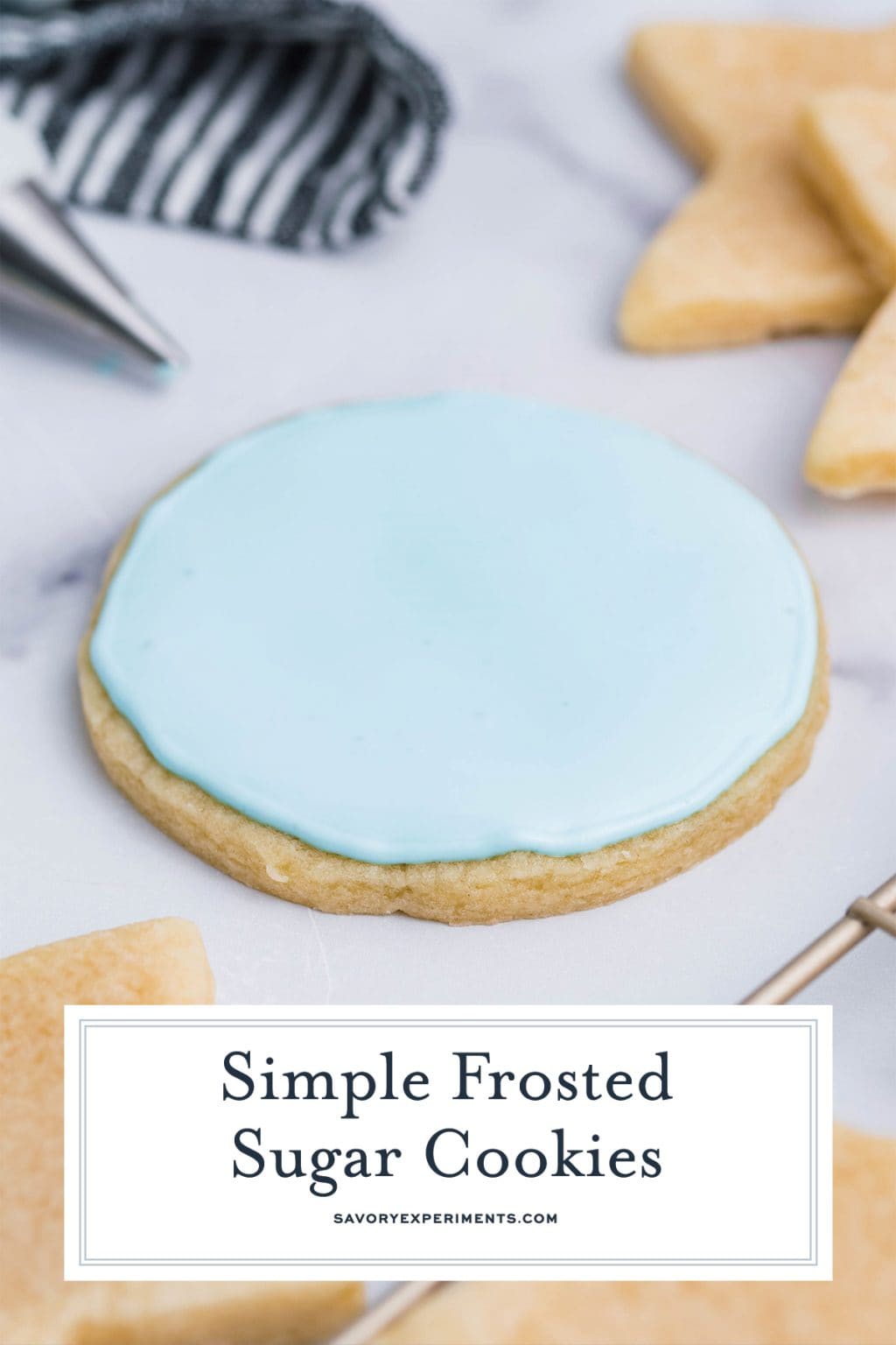 Rolled Sugar Cookie Recipe + Sugar Cookie Icing (Royal Icing)