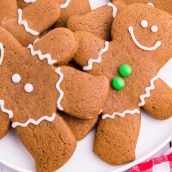 gingerbread cookies on a serving plate