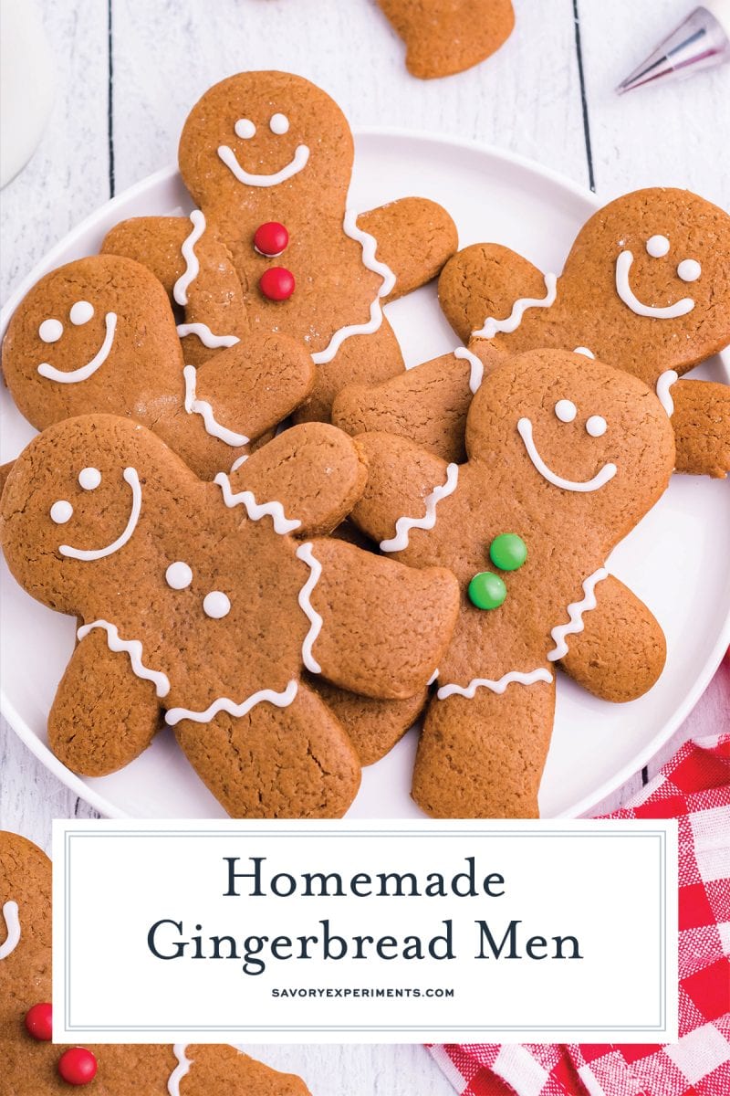 close up of gingerbread men cookies 