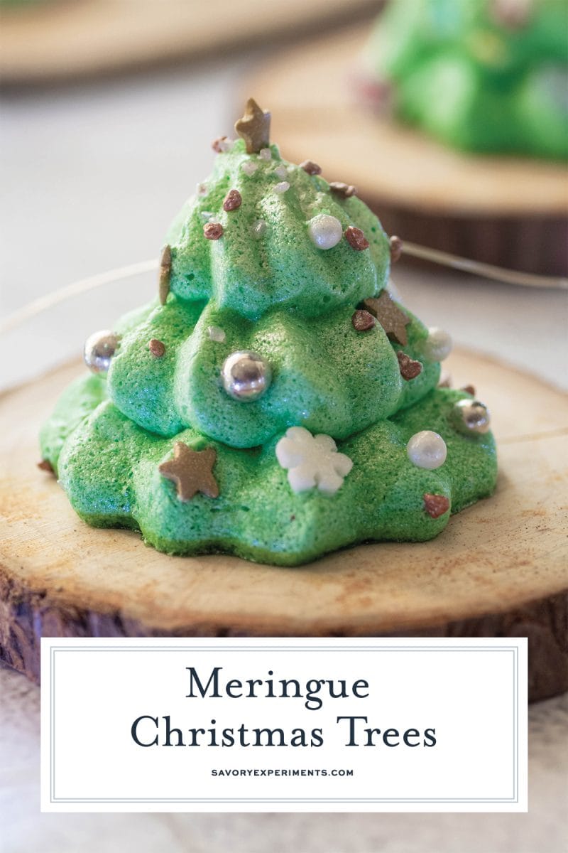 close up of christmas meringue 