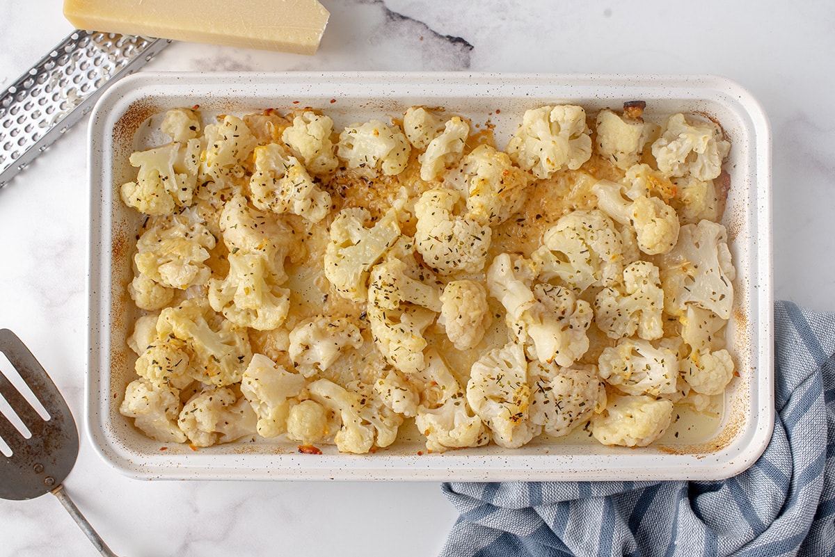 overhead of cooked cauliflower 