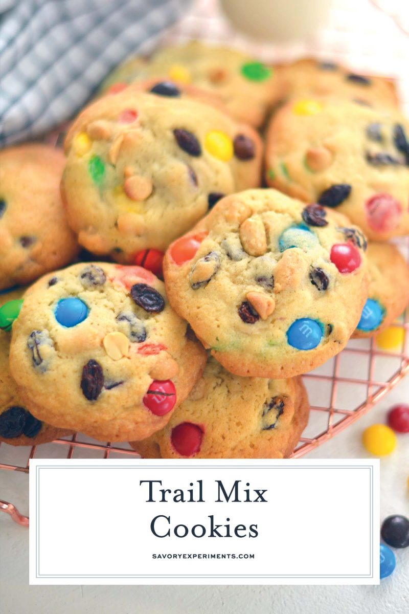 close up of trail mix cookies 