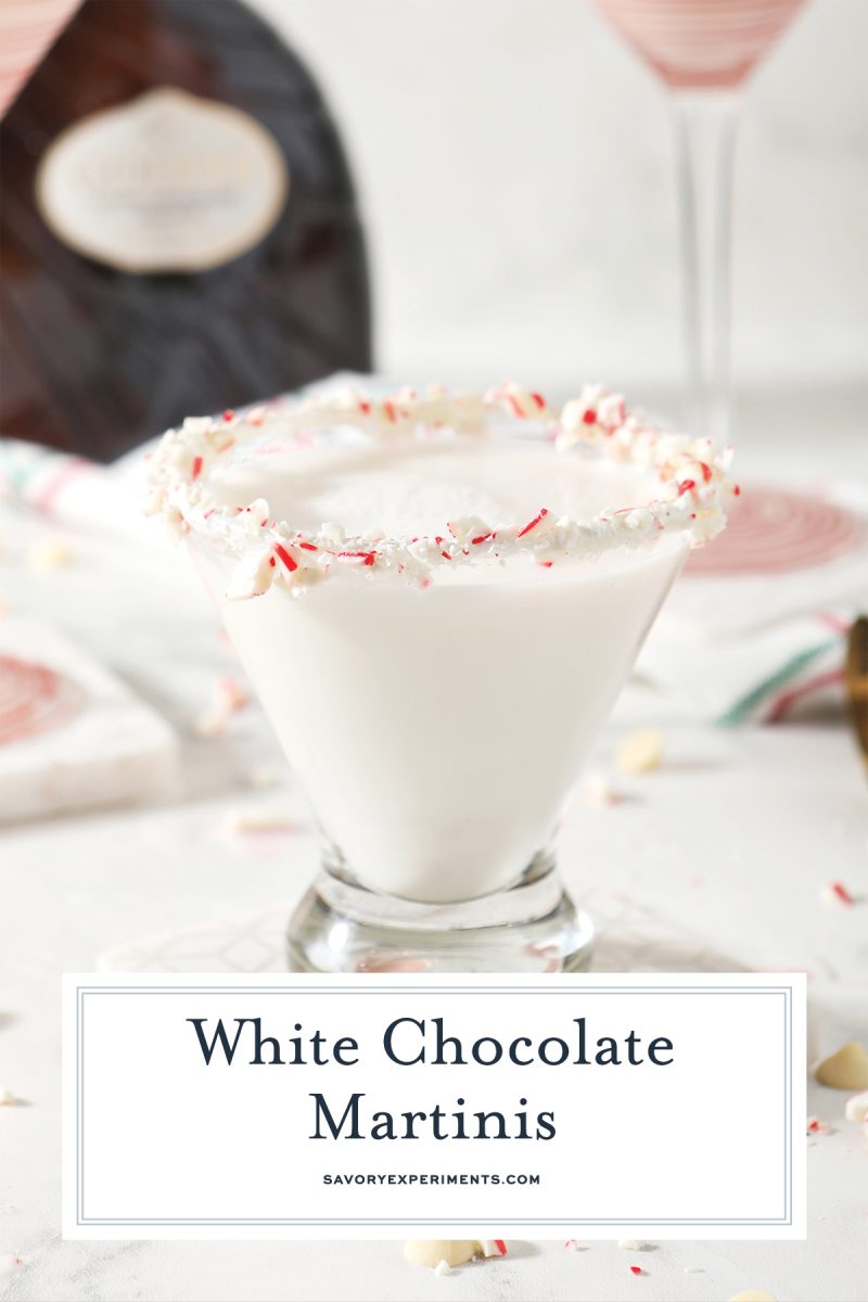 close up of white chocolate martini  