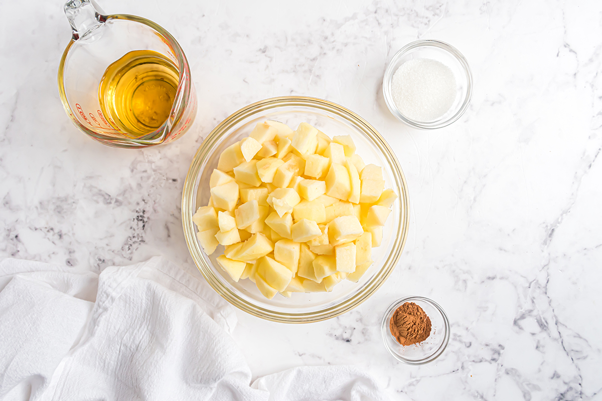 ingredients for homemade applesauce recipe 