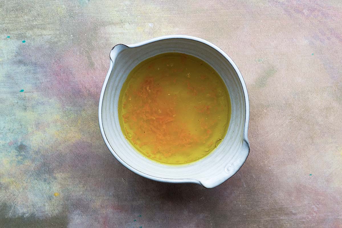 small bowl of homemade salad dressing 