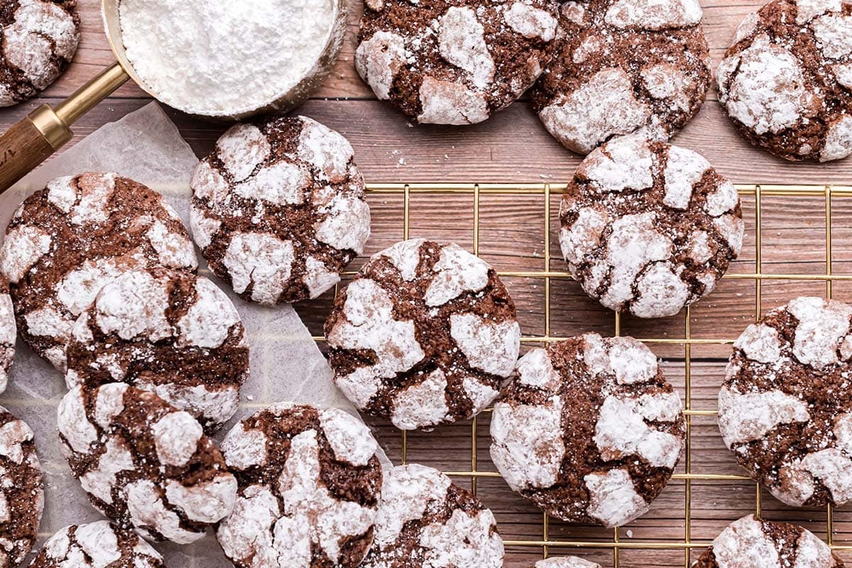 BEST Chocolate Crinkle Cookies Recipe - SO Soft & Melt in Your Mouth!