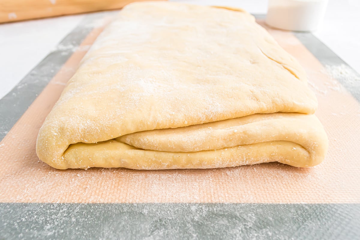 folded laminated pastry dough 