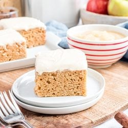 slice of applesauce cake on a plate