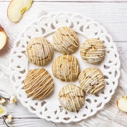 overhead plate of applesauce cookies