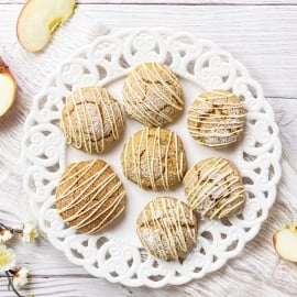 overhead plate of applesauce cookies