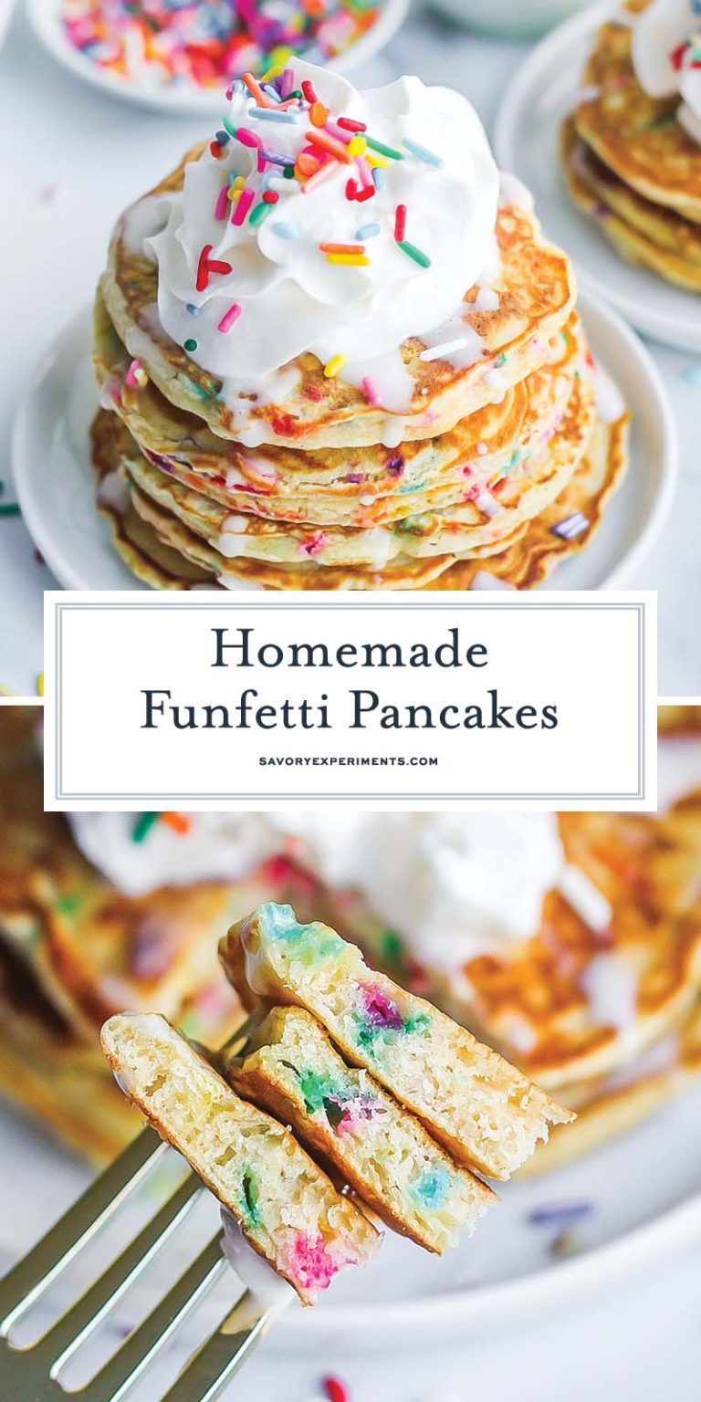 Fluffy & Moist Funfetti Pancakes {Birthday Pancakes}
