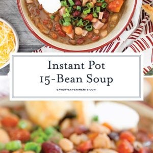 instant pot 15 bean soup recipe for pinterest
