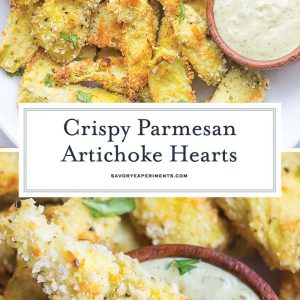 crispy parmesan artichoke heart recipe for pinterest