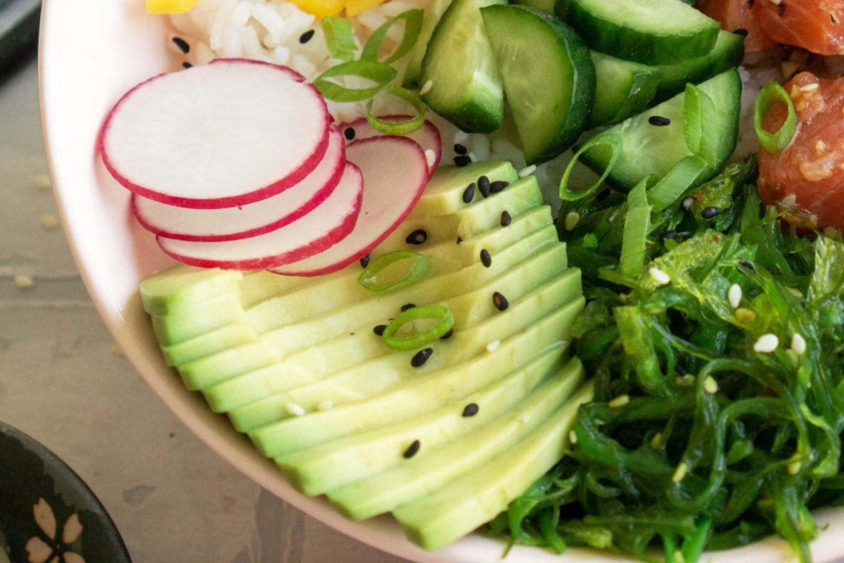 close up of sliced avocado 