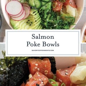salmon poke bowl recipe for pinterest