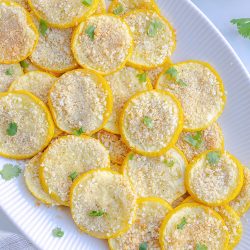 overhead platter of baked squash