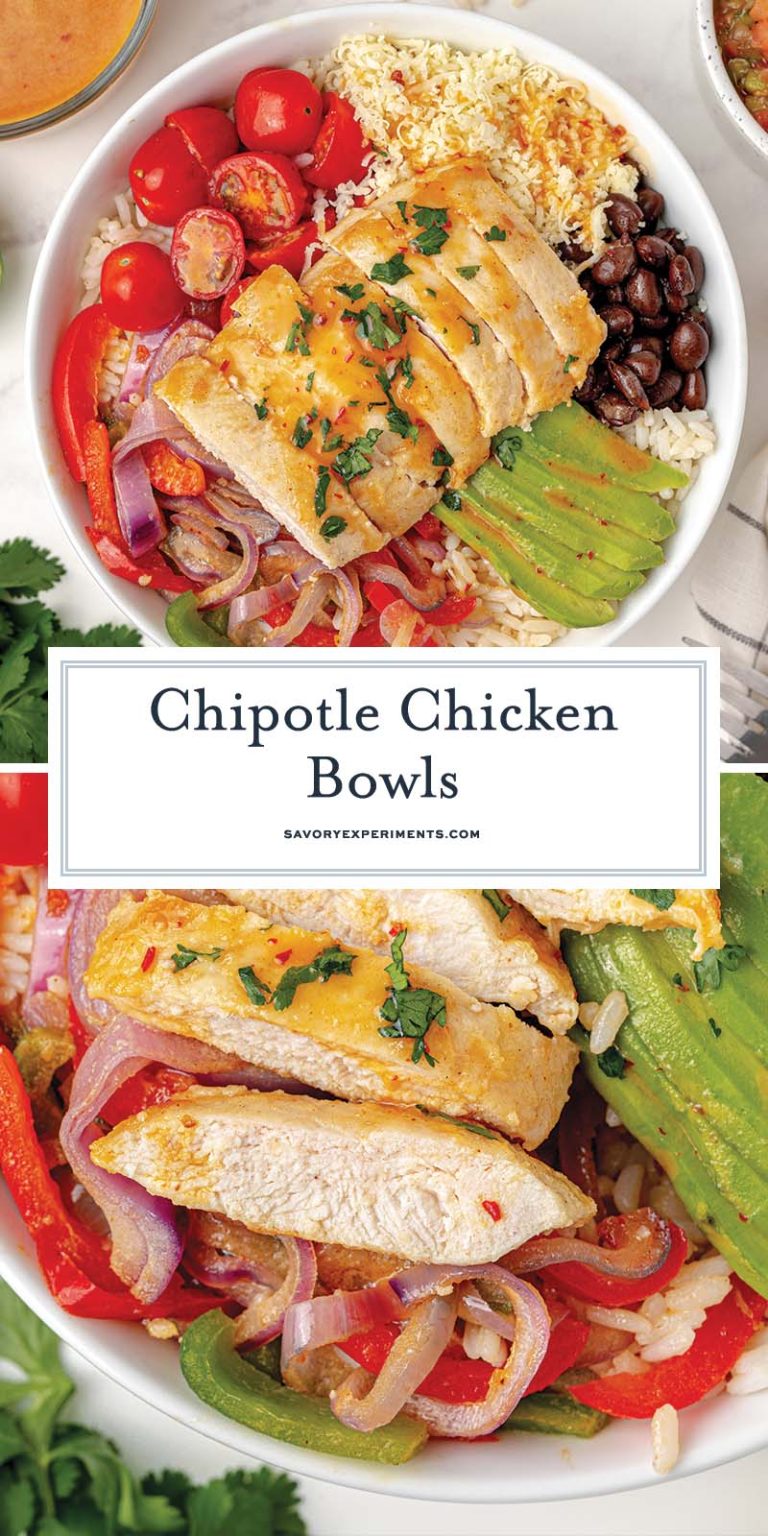Chipotle Chicken Bowls {One Dish Meal Perfect for Meal Prep!)