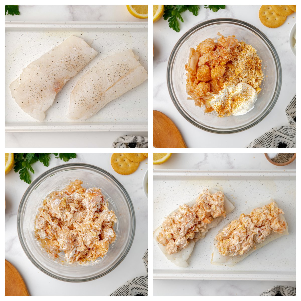 step-by-step images of how to make baked cod fillets in the oven 