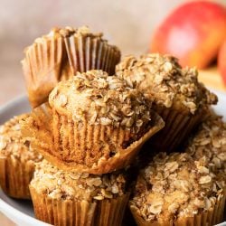 bowl of applesauce muffins