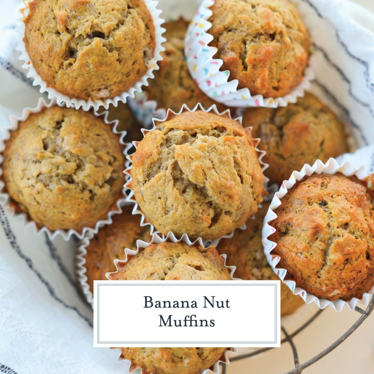 close up of cooked banana muffins in 