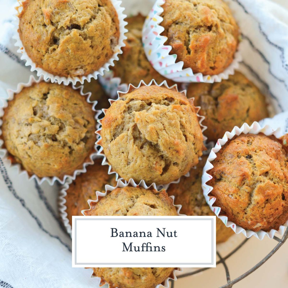 close up of cooked banana muffins in