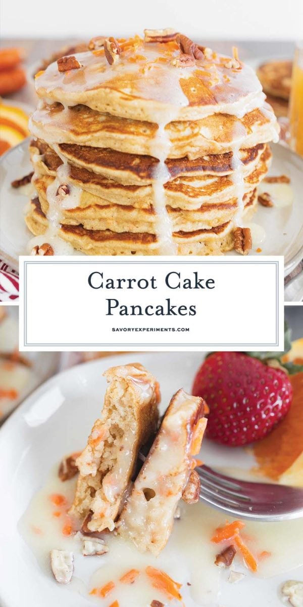 carrot cake pancake recipe for pinterest 