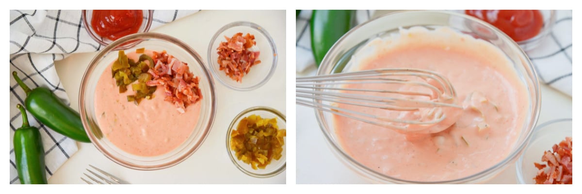 step by step of how to make fry sauce 