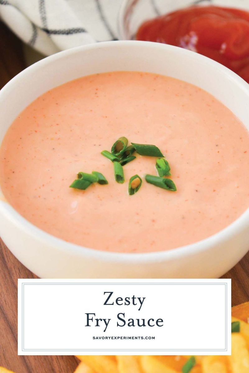 close up of mayo ketchup in a white serving bowl 