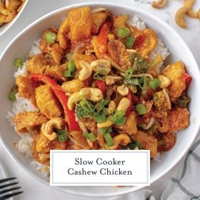 Slow Cooker Cashew Chicken - Crock Pot Chicken Recipe