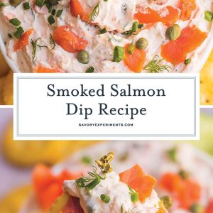 collage of smoked salmon dip for pinterest