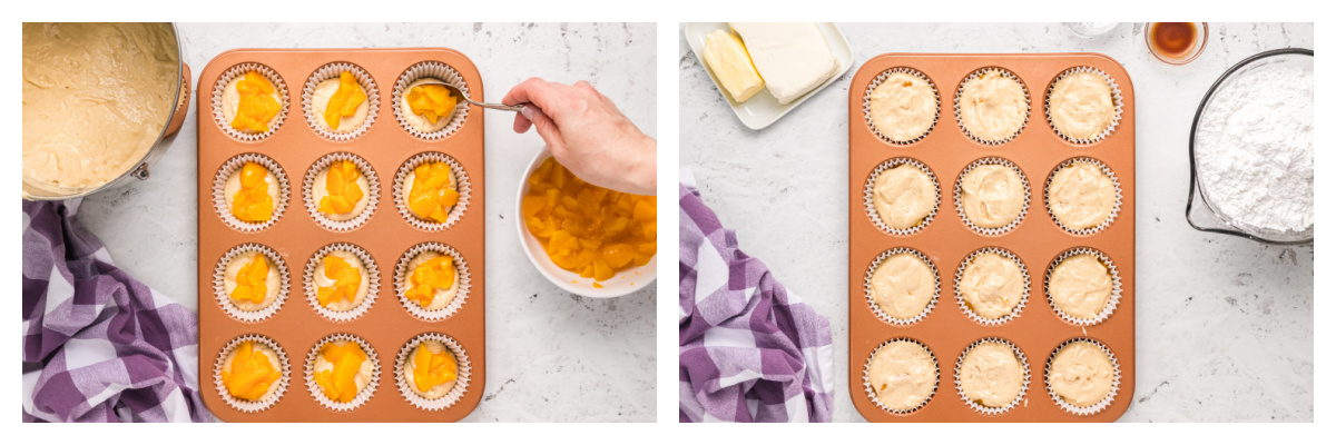 how to fill peach cupcakes 