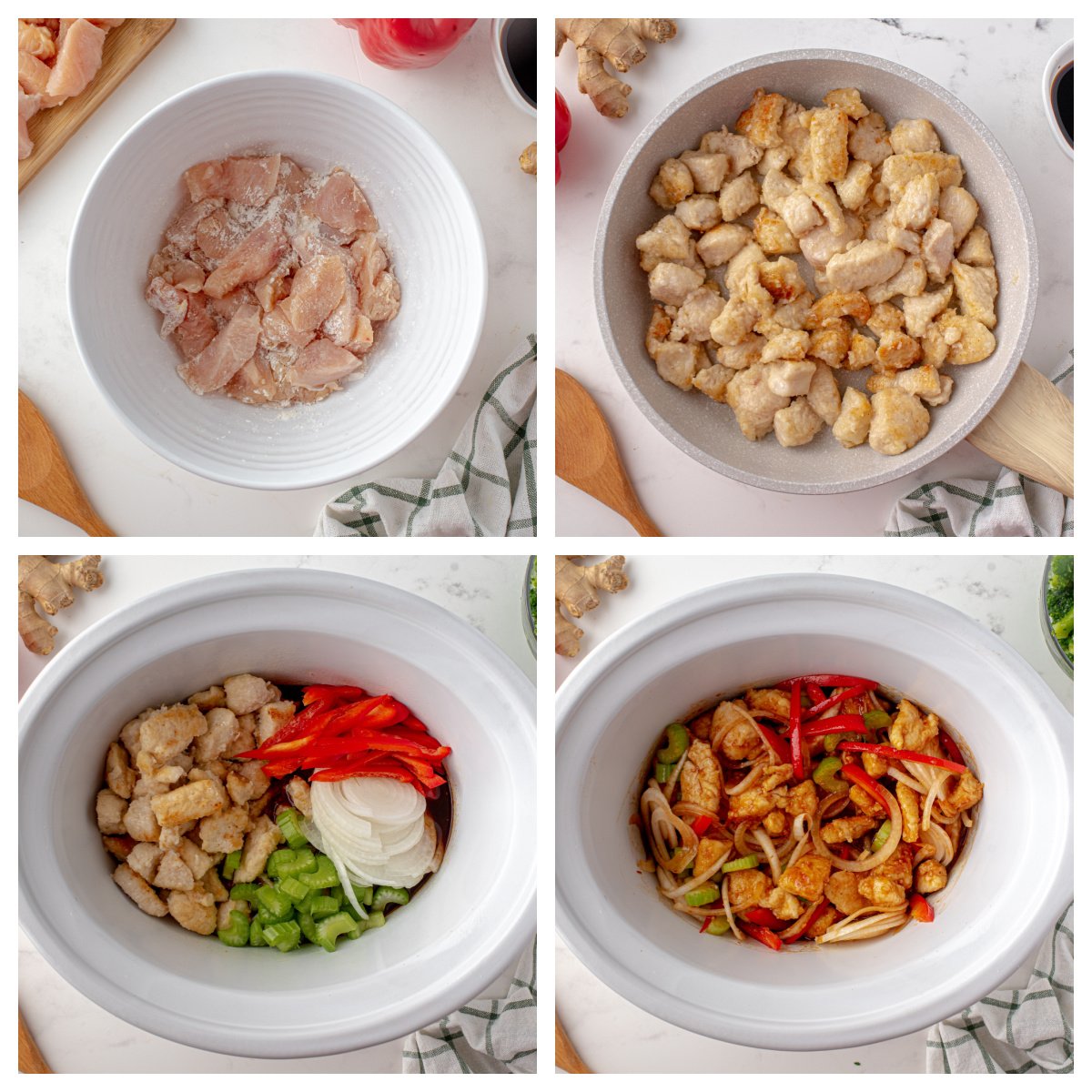 step by step images of how to make cashew chicken 