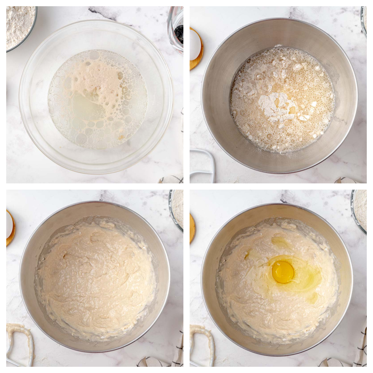 step-by-step images of how to make yeast bread dough 