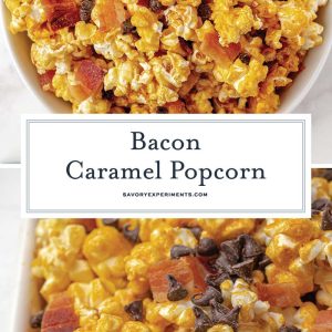 bacon caramel popcorn recipe for pinterest