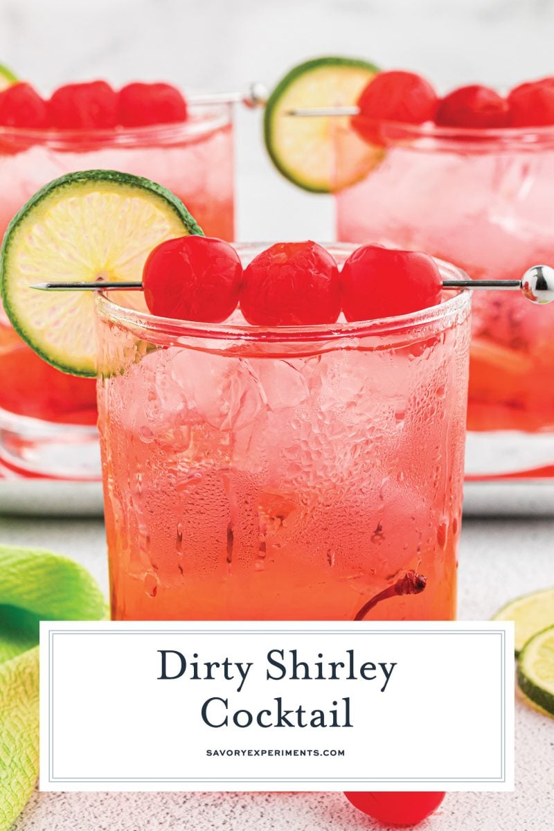 dirty shirley with text overlay for pinterest