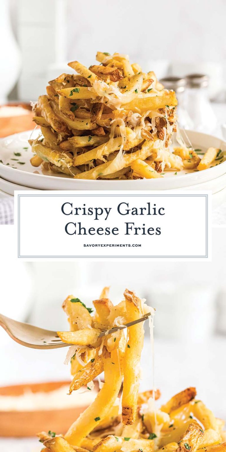 BEST Garlic Cheese Fries Less Than 10 Ingredient Easy Side Dish!